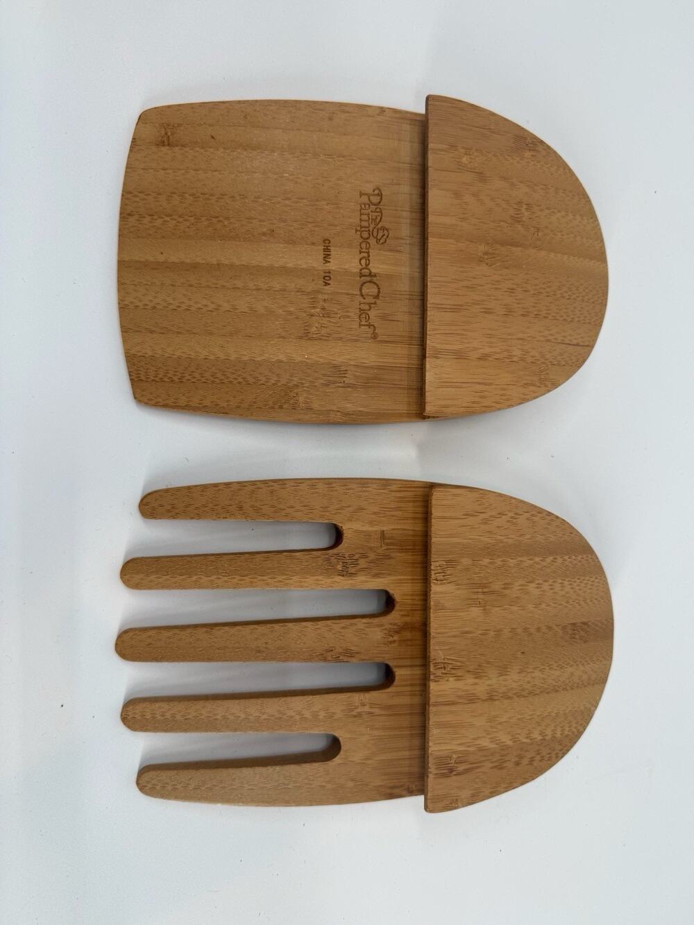 Pampered Chef Bamboo Salad Tossers Set